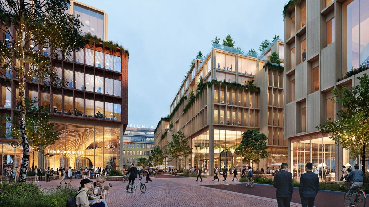 "The largest wooden city in the world": a unique construction project is planned to be implemented in Stockholm
